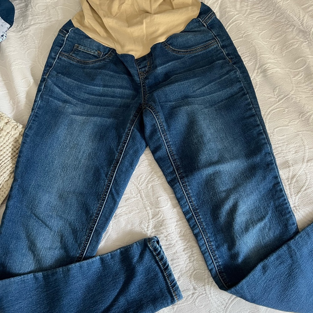 Indigo Blue full panel maternity jeans size small